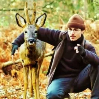 Geoffroy Delorme avec son ami Chévi. (Photo Geoffroy Delorme)