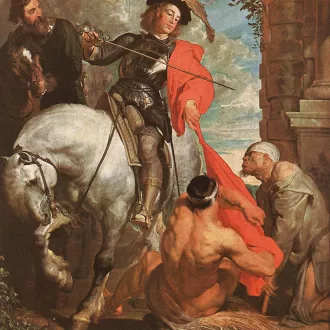 Saint Martin partageant son manteau, de Van Dyck (1618) ©Wikimédia commons