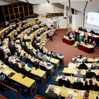Les évêques à Lourdes lors de l'assemblée plénière des évêques de France en novembre 2019 - Crédits : Guillaume POLI / CIRIC