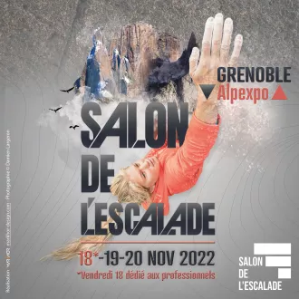 L'affiche du Salon de l'Escalade à Grenoble