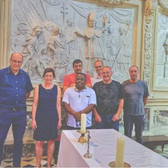 Equipe RCF dans l'église Saint Martin