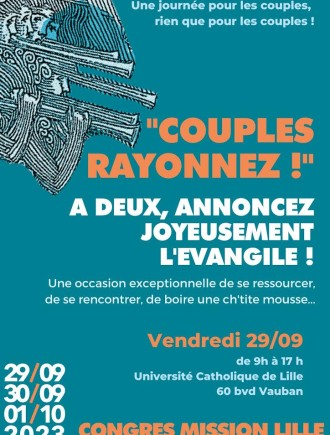 Congrès Mission Lille 2023 Journée Couples 29 septembre 