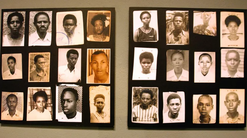 DR - Photos de victimes du génocide regroupées dans un mémorial à Kigali