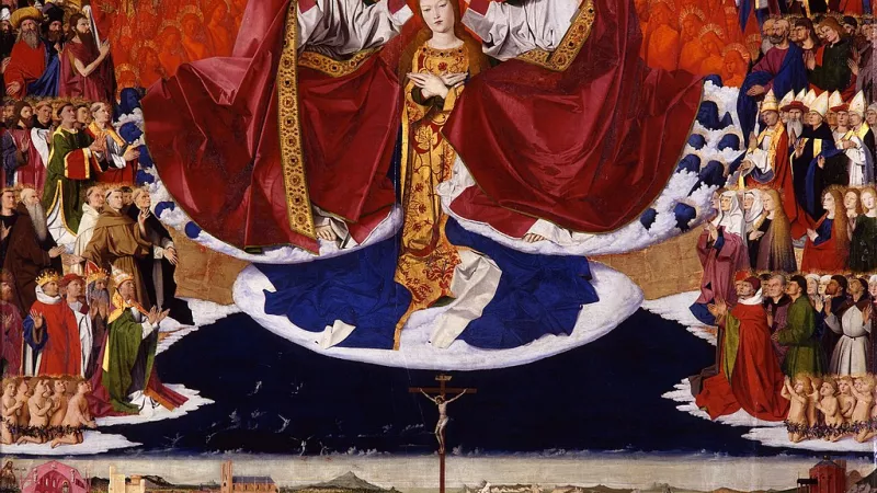 Enguerrand Quarton, Le couronnement de la Vierge, 1453-1454, Musée Pierre-de-Luxebourg à Villeneuve-lès-Avignon 