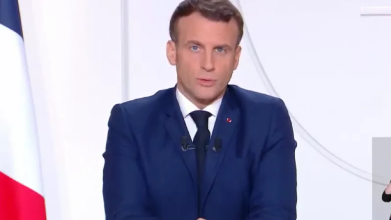 Capture d'écran - Discours d'Emmanuel Macron 