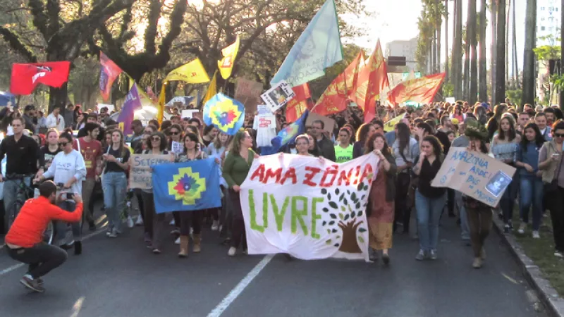 Wikimédia Commons - Manifestation à Porto Alegre (Brésil) appelant à la protection de l'Amazonie le 24 août 2019.