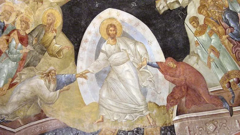 Wikimédia Commons - Icône de la Résurrection (fresque de l'Église de la Chora, Istanbul)