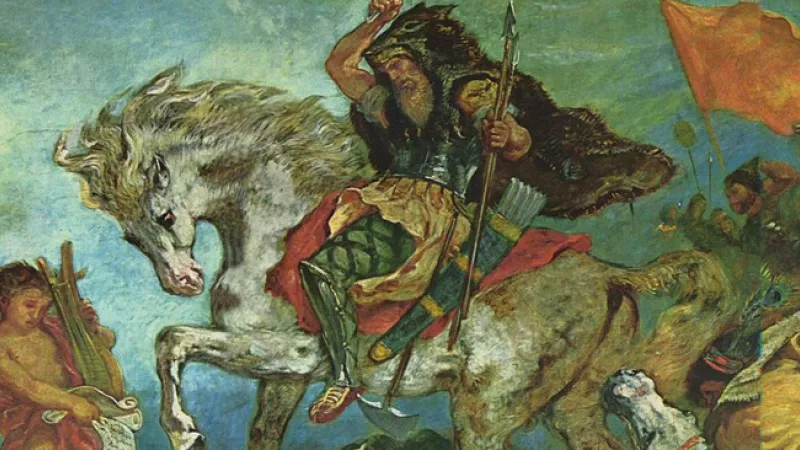 Wikimédia Commons / Attila et ses hordes envahissant l'Italie d'après Eugène Delacroix (1798-1863)