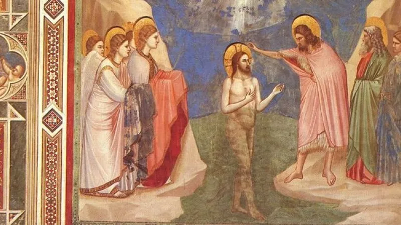 Wikimedia Commons - Le Baptême du Christ- Giotto - 1303