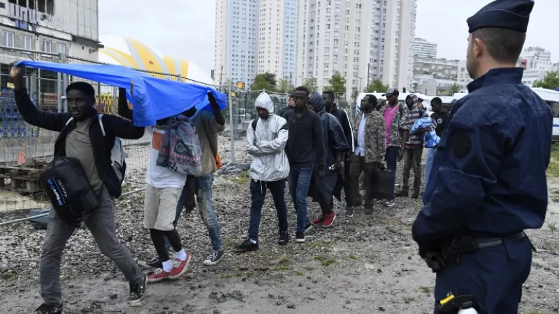 l'évacuation des migrants porte de la Chapelle - BERTRAND GUAY 