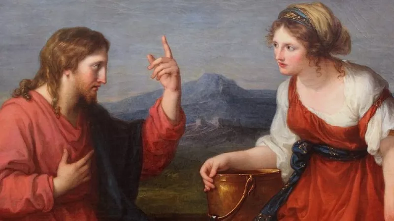 Wikimédia Commons - Jésus et la Samaritaine au puits de Jacob, Munich, Neue Pinakothek