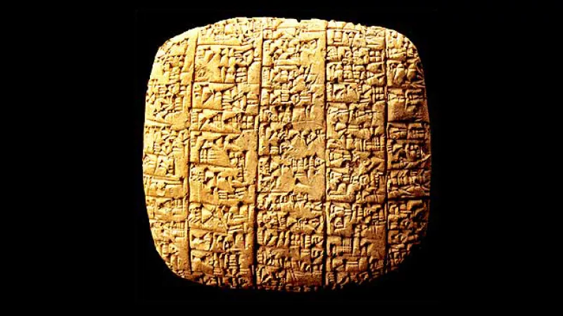 Wikimédia commons - Faut-il attendre l'apparition de l'écriture pour voir apparaître le langage? (Une tablette d'Ebla, XXVè siècle av. J.-C)