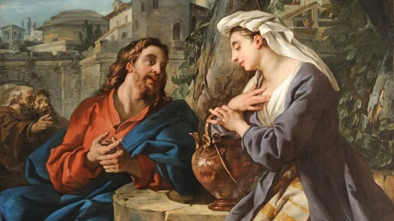 Jean-François de Troy, "Jésus et la Samaritaine", 1742, peinture à l'huile