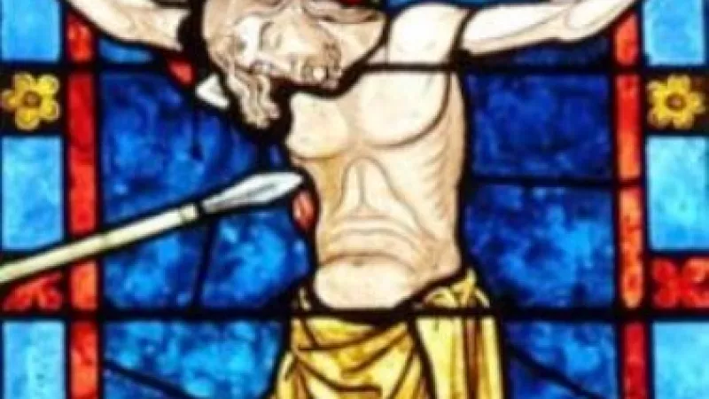 2018 - laboutiquedelesperance.com - Jésus sur la croix transpercé par la lance