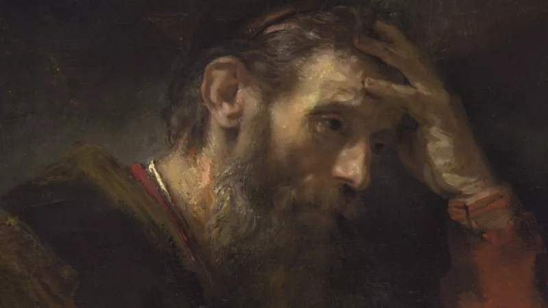 Wikimédia Commons - Vieux pensif ou L'Apôtre Paul par Rembrandt (1657)