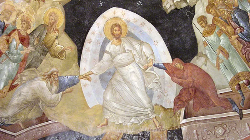 Wikimédia Commons - Icône de la Résurrection (fresque de l'Église de la Chora, Istanboul)