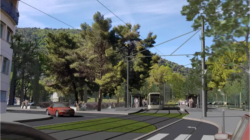2021 Ville de Nice - Le visuel de la nouvelle ligne de tramway