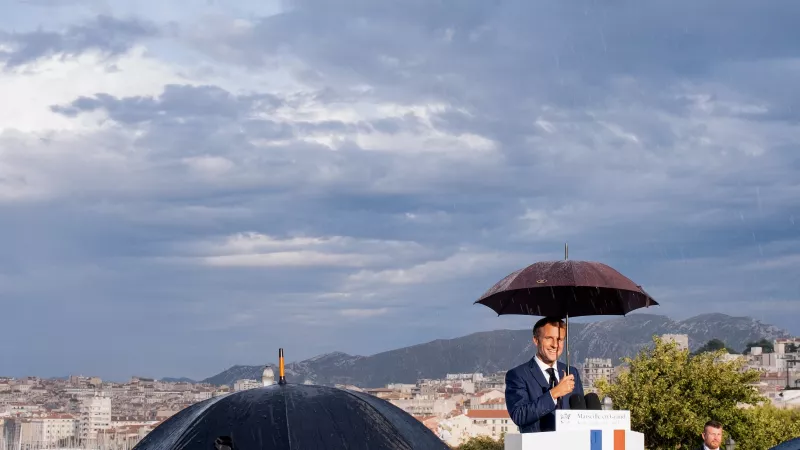 Emmanuel Macron à Marseille ©Nina Pavan