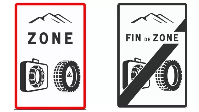 Des panneaux signaleront les zones où les pneus neige seront obligatoires.