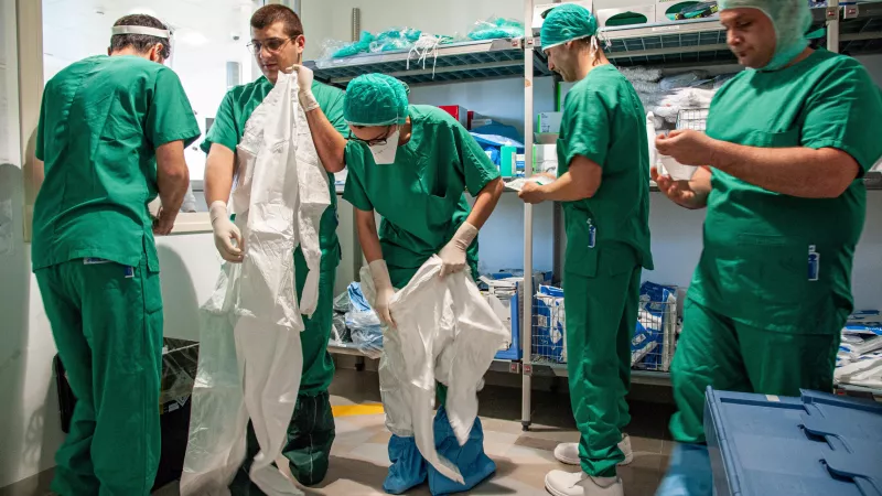 Personnel soignant face à l'épidémie de coronavirus Covid-19, Rome, Italie, le 9 avril 2020 ©M.MIGLIORATO/CPP/CIRIC