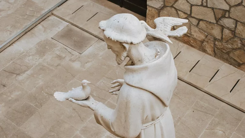 Statut de Saint François d'Assise parlant aux oiseaux /  © Fotolia – Zatletic | exvotodei