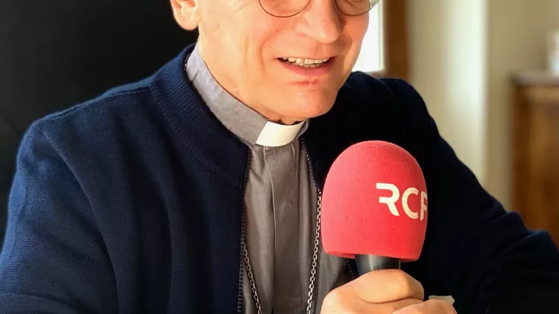 Mgr Marceau dans son bureau à Nice ce 5 octobre 2021 - Photo D. T. 