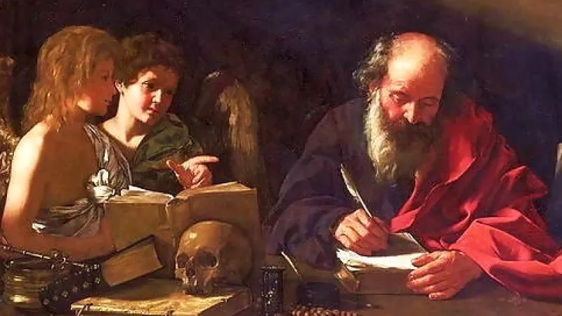 Jérôme visité par des anges, xviie siècle, par Bartolomeo Cavarozzi