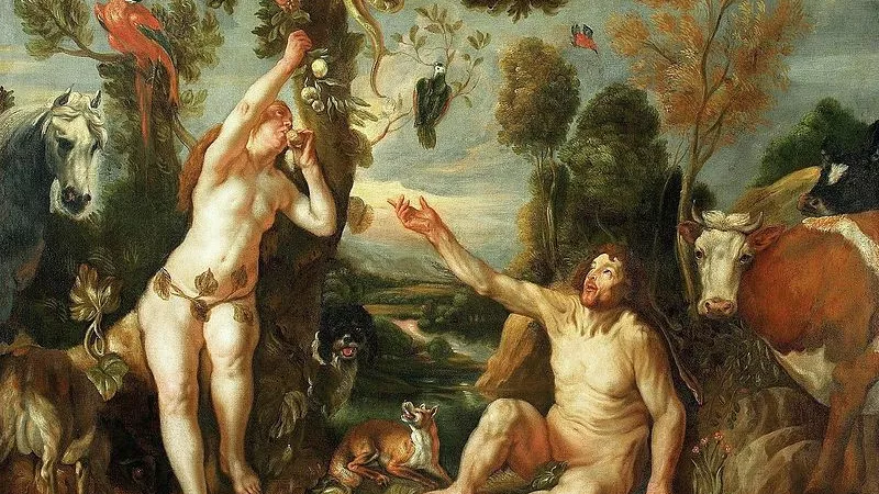  Adam and Eve par Jacob Jordaens - 1640- Huile sur toile - Musée National de Varsovie/ Wikimedia Commons