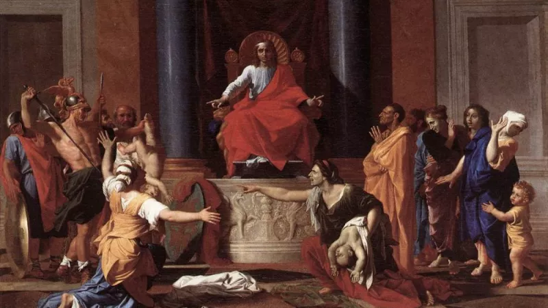 Le jugement de Salomon / Musée du Louvre ©Web Gallery of Art 1649 ,Nicolas Poussin