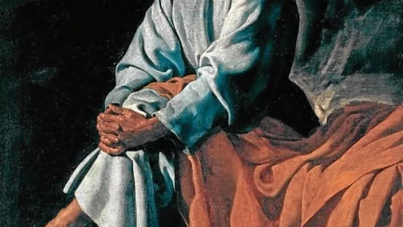 Les larmes de Saint Pierre par Diego Vélasquez (	1617 - 1619), huile sur toile, collection privée (Murcie), Espagne