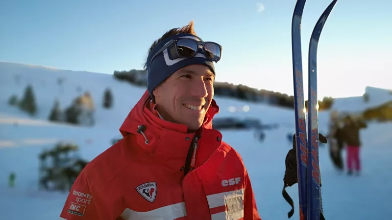 Tom Burette, moniteur de ski nordique, donne notamment des cours à l'ESF du Semnoz