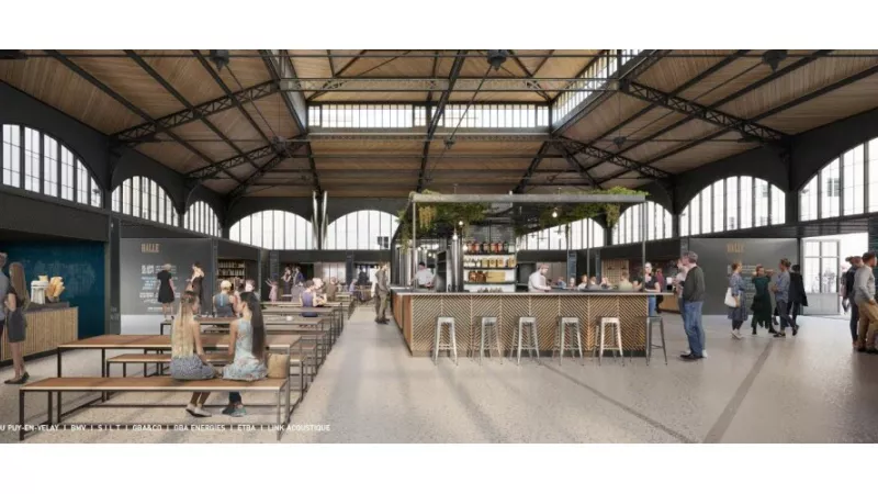 La halle du marché couvert devrait ouvrir au public en septembre 2022. ©Ville du Puy-en-Velay