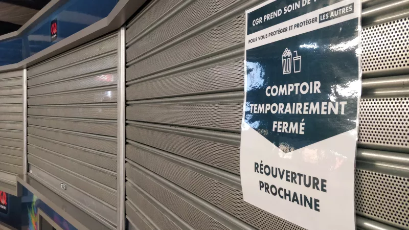 Depuis le 3 janvier, la boutique de vente de confiserie est fermée au CGR de Bourges © RCF - Guillaume Martin-Deguéret.