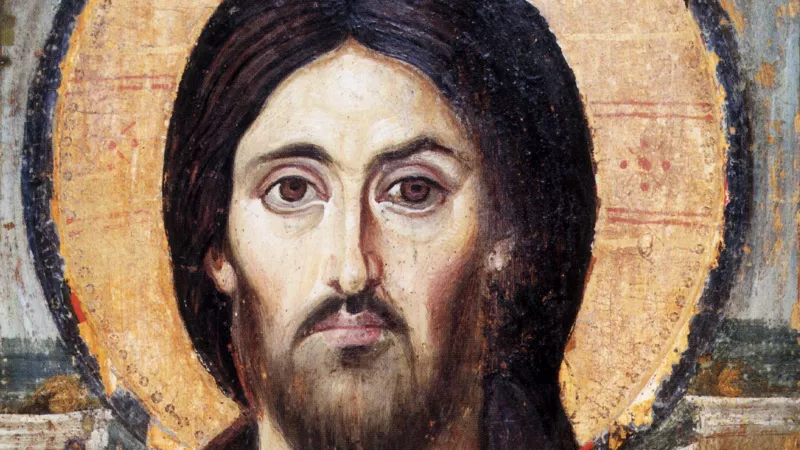 Icône du Christ pantocrator, du VIe siècle, au Sinaï ©Wikimédia commons