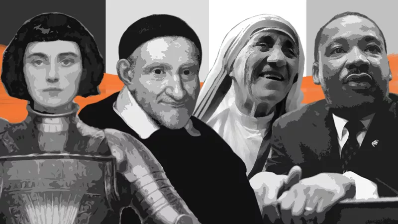 "Ces chrétiens qui ont changé l'histoire", le nouveau podcast RCF pour le Carême (Visuels ©Wikimédia commons ; création graphique ©RCF)