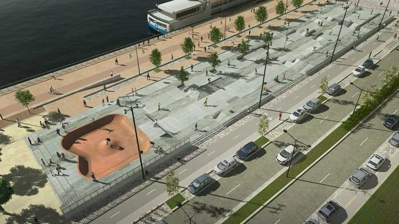 Image d'illustration du futur skatepark bordelais © Constructo Skatepark Architecture