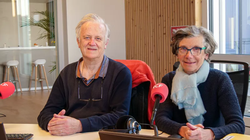 Jean-Luc Delmas (à gauche), Brigitte Barthe - © RCF Lyon