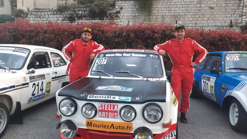 Anthony Climent et Anthony Debacq avec la Simca Rallye 2 Compresseur - RCF