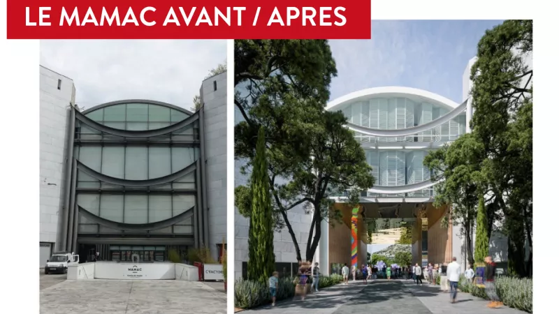 Le MAMAC avant et après - Photo : Ville de Nice 