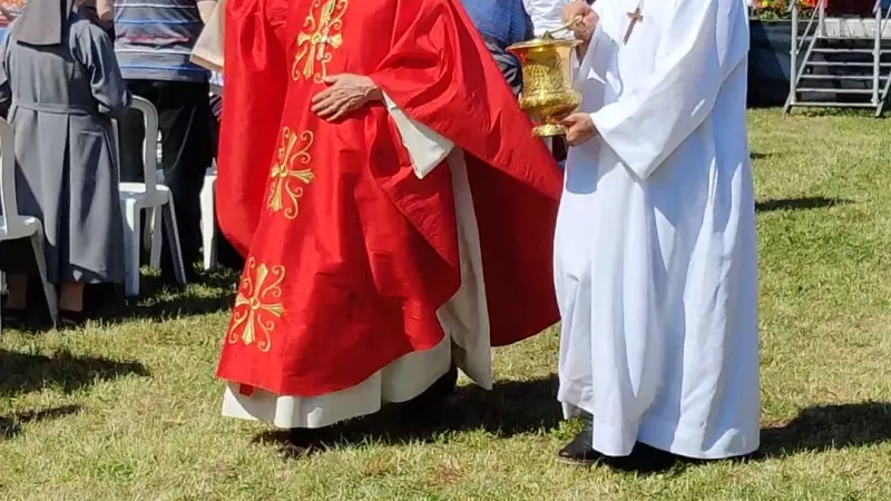 Monseigneur Jean-Louis Papin, évêque du diocèse de Nancy et de Toul, à la chartreuse de Bosserville le 4 juin 2022. ©Pauline HARRE / RCF Lorraine Nancy. 