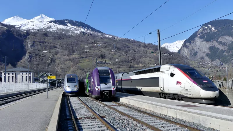 La gare de Bourg-Saint-Maurice l'hiver. ©Wikimédia