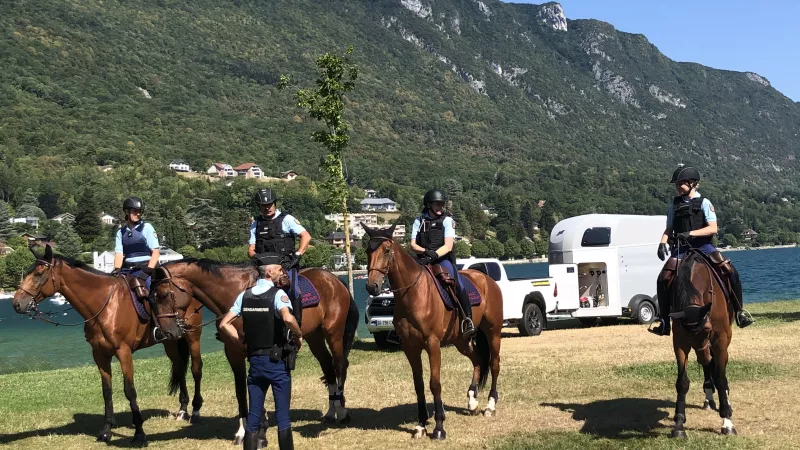 La Garde Républicaine au Bourget-du-Lac @Charlotte Ruyer RCF Savoie