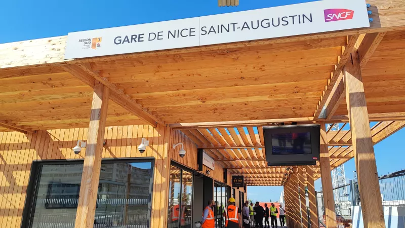Gare provisoire de Nice Saint-Augustin - Photo : RCF Nice Côte d'Azur 