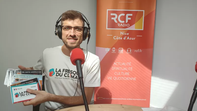 Maxime Bourdillon, animateur à la Fresque du Climat 06 - Photo : RCF Nice Côte d'Azur 