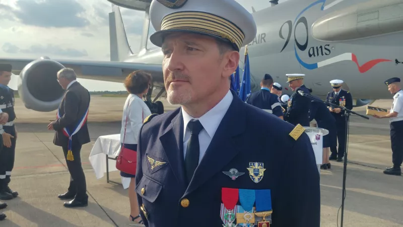 Le colonel Richard Gros est le nouveau commandant de la base aérienne d'Avord © RCF - Guillaume Martin-Deguéret.