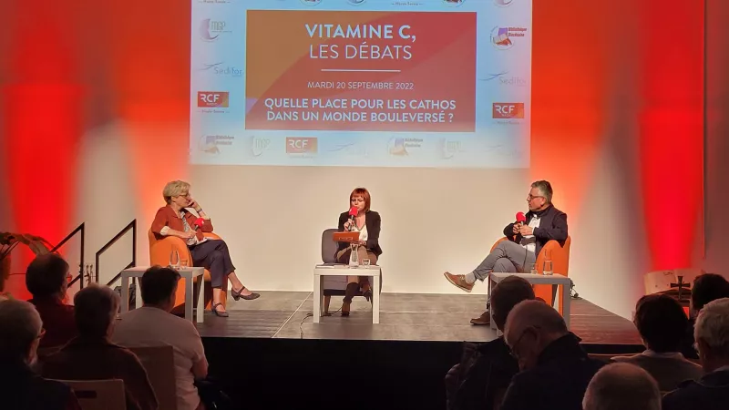 Soirée Vitamine C Les Débats avec Isabelle de Gaulmyn et Frère Pascal Marin, Annecy ©RCF Haute-Savoie