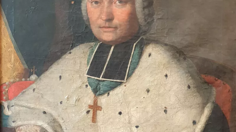 Détail :  Portrait de Charles-Nicolas d’Oultremont en buste, Grand Curtius, Léonard Defrance