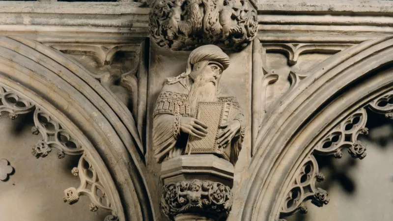 Détail : Daniel Mauch ?, Buste du prophère Aaron, h. 65 cm, Liège, église Saint-Jacques. © IRPA-KIK, Bruxelles.
