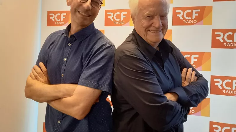 Vincent Belotti et André Dussolier dans l'émission Tout Doux sur RCF