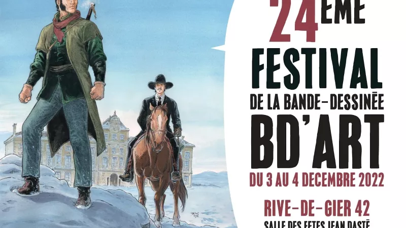 Affiche de la 24 édition du festival BD'Art à Rive de Gier